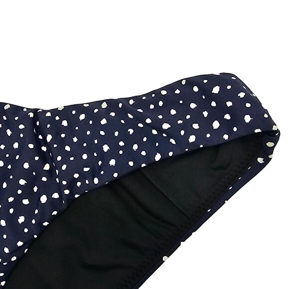 J. Crew Womans size XS Hipster Bikini Swimsuit Bottom Navy/White Polka Dot NEW - Picture 2 of 8